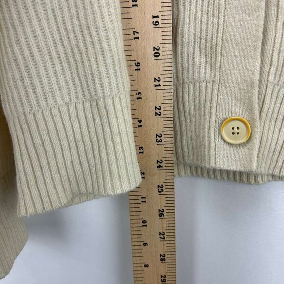 Patagonia Women's Large Recycled Wool Blend Cream Cardigan Sweater - Picture 4 of 16